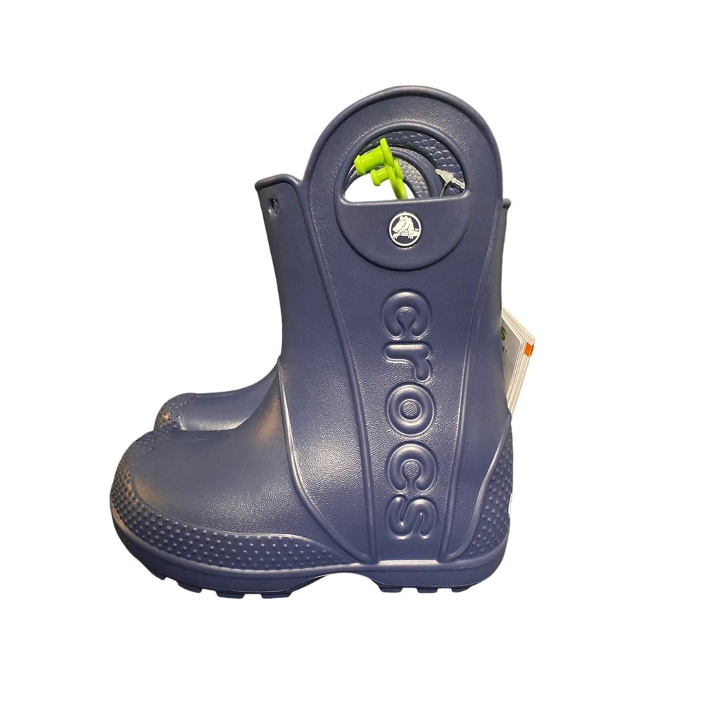 Crocs Handle‎ It Rain Boot Navy Blue Toddler Kids Size C8 211056-410 NEW